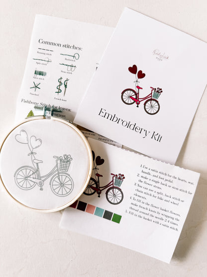 Spring Bike Embroidery Kit