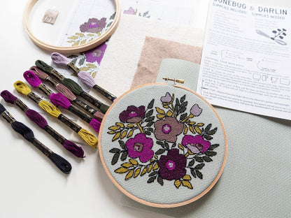 Violet Vibes Cross Stitch Kit