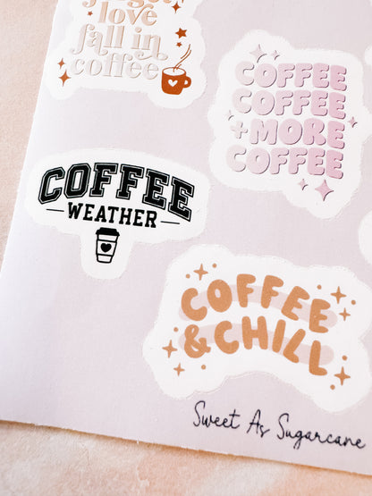 Coffee sticker sheet