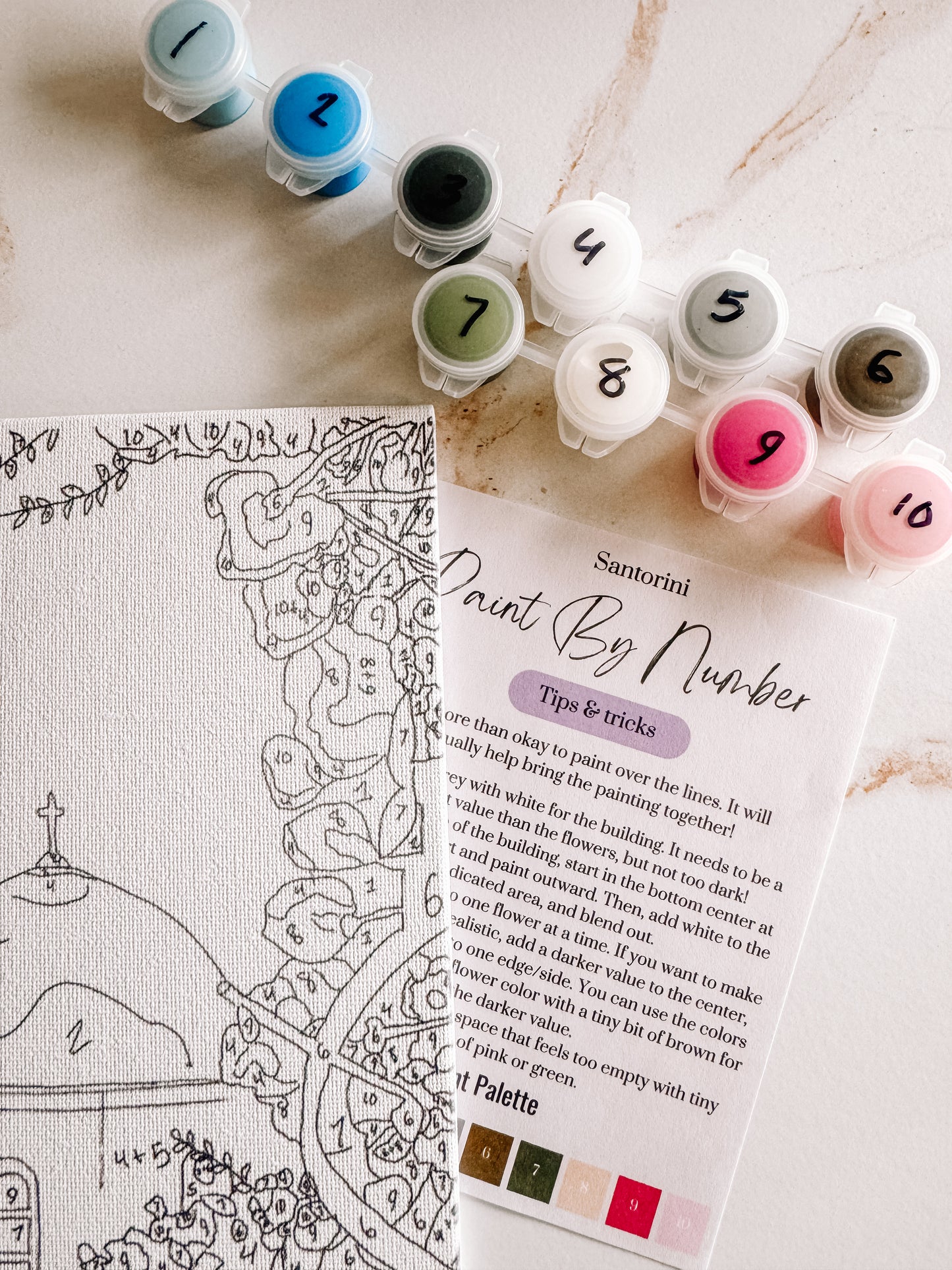 Santorini Mini Paint By Number