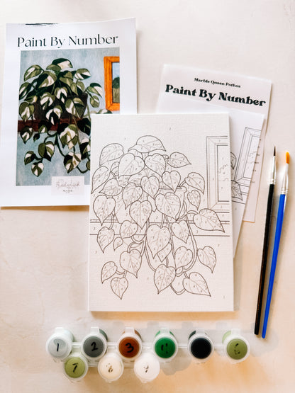 Marble Queen Pothos Mini Paint By Number
