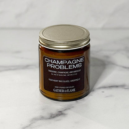 Champagne Problems Wood Wick Candle