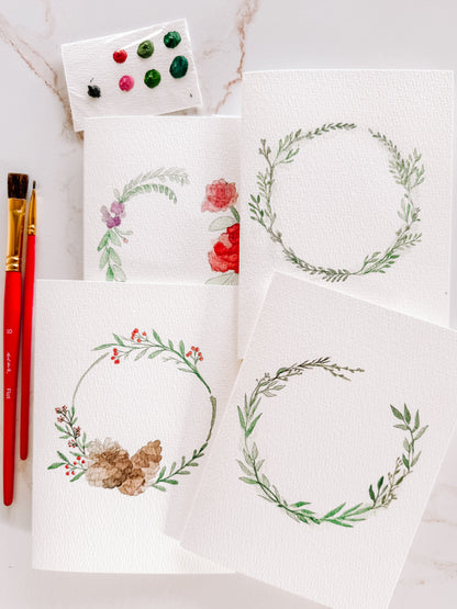 Greenery Paintable Notecards
