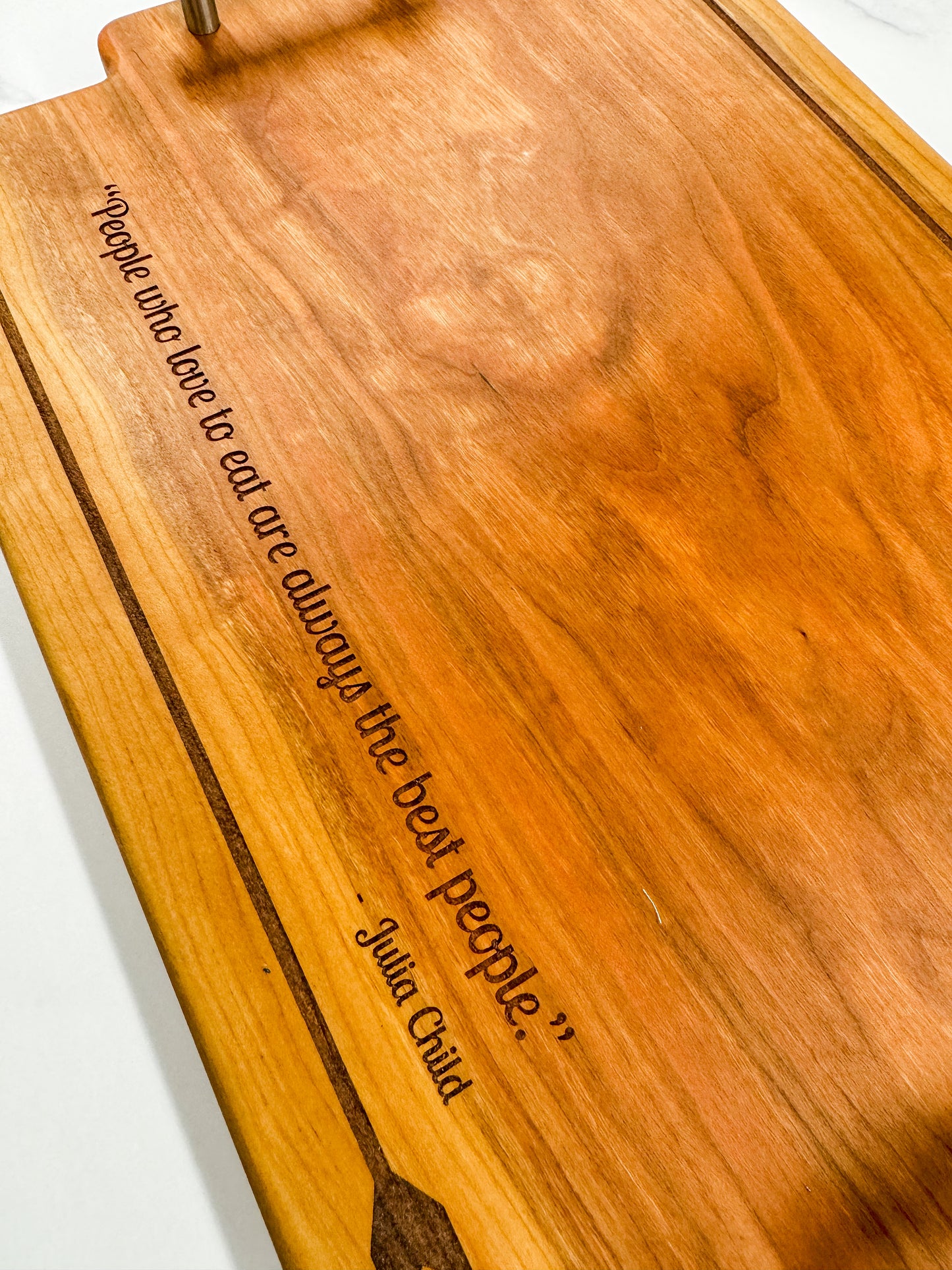 Engraved cheese board