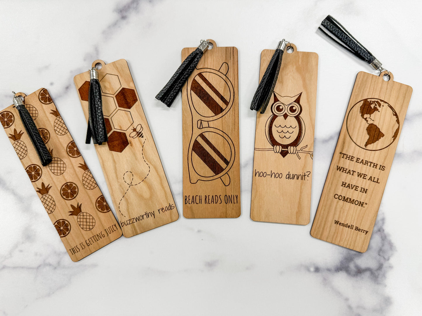 Cherry wood bookmarks