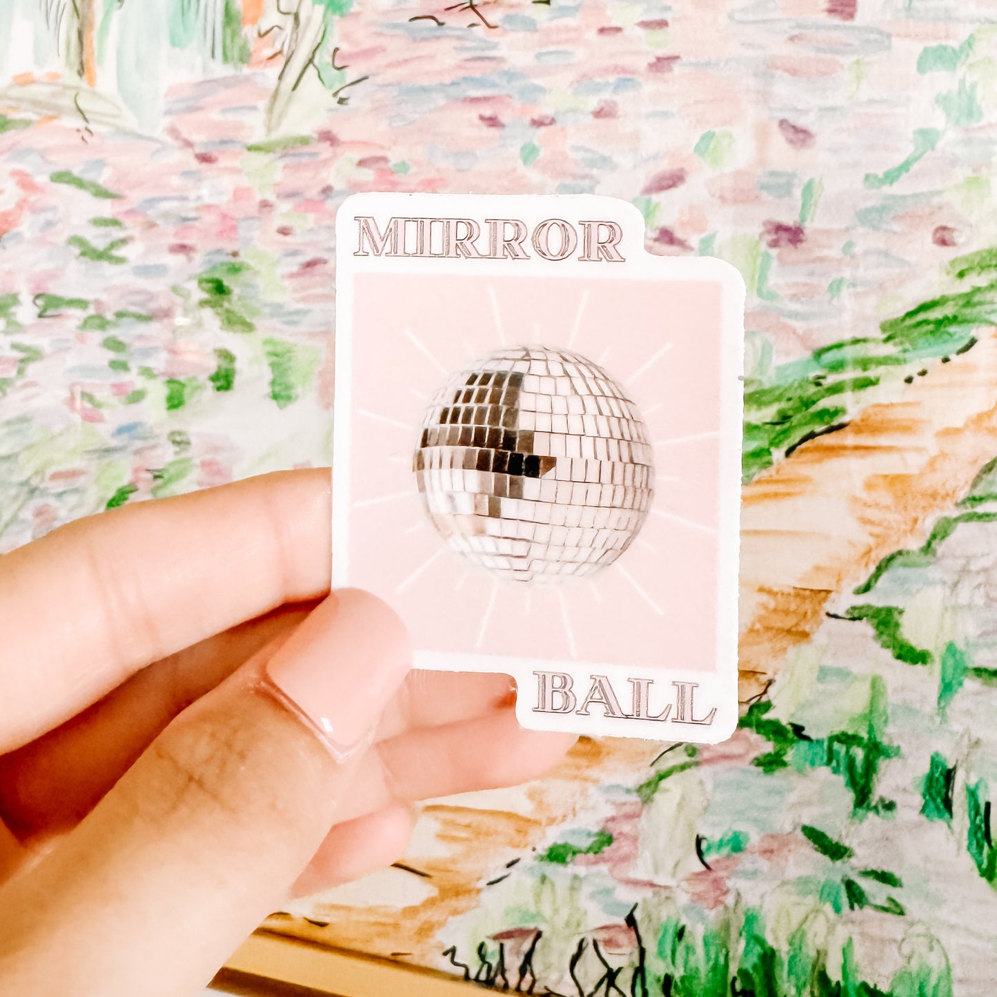 Mirror ball sticker