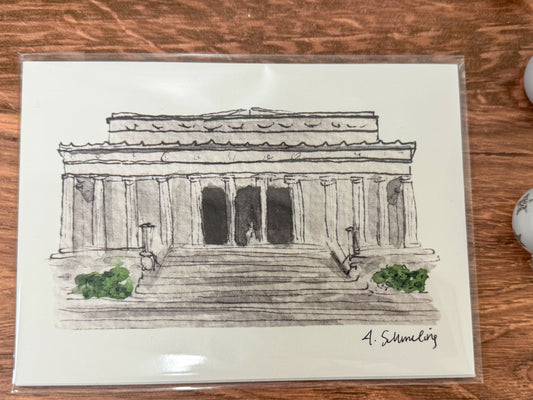 Lincoln Memorial Watercolor Print