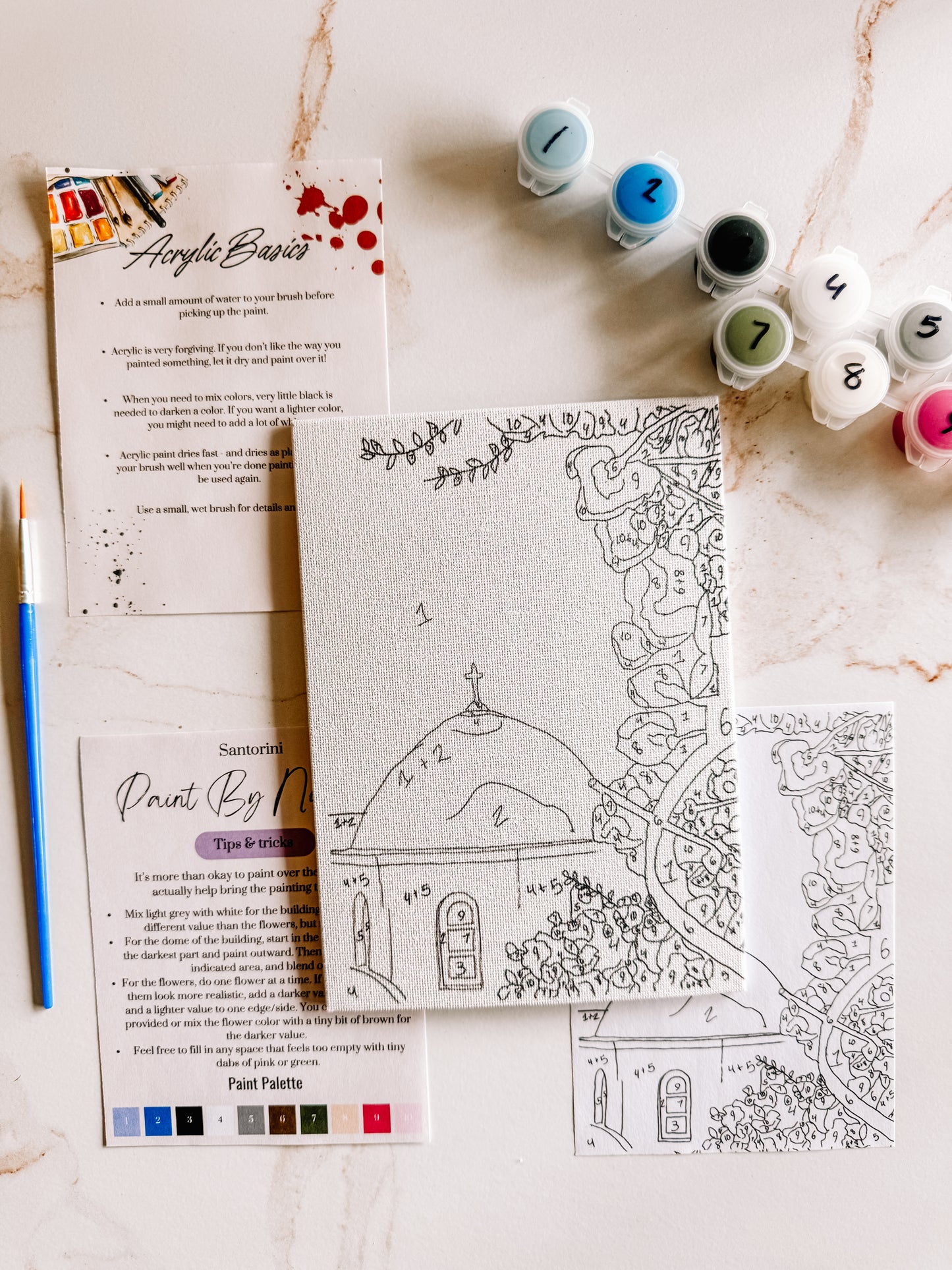 Santorini Mini Paint By Number