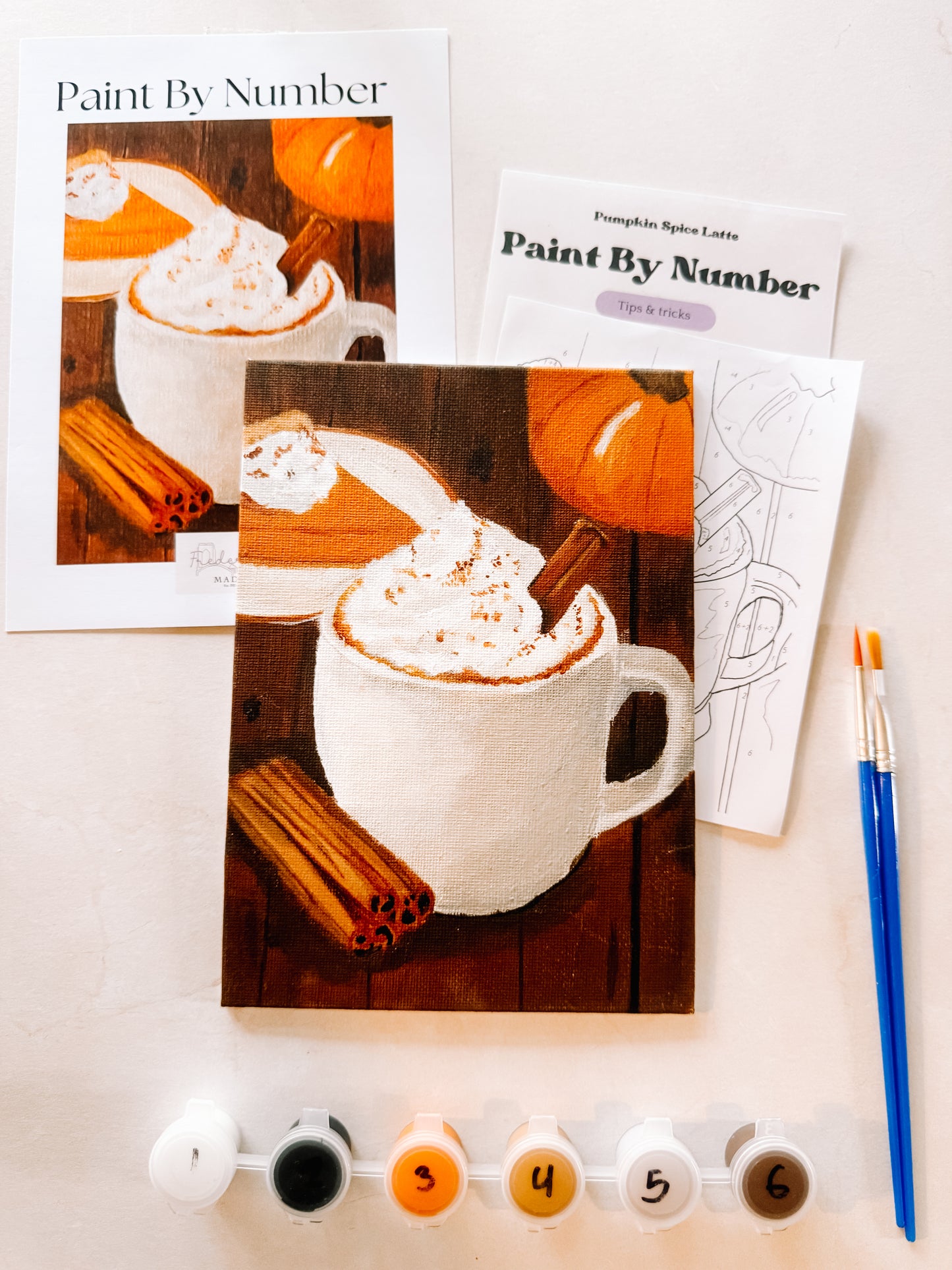 Pumpkin Spice Latte Mini Paint By Number