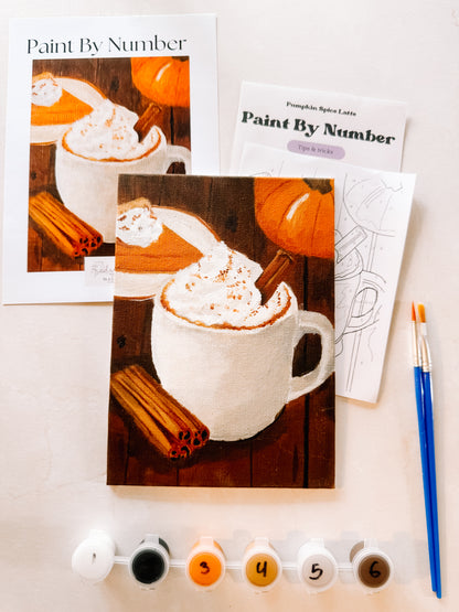 Pumpkin Spice Latte Mini Paint By Number