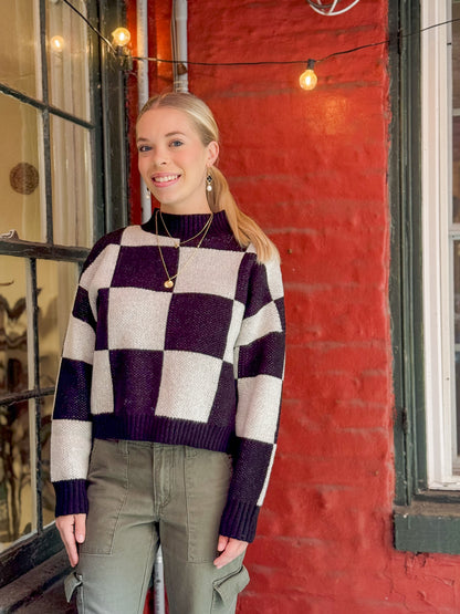 CURATED | Checkerboard Sweater