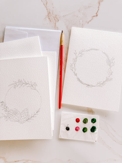 Greenery Paintable Notecards