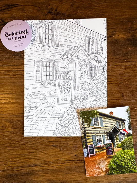 Shab Row Coloring Print