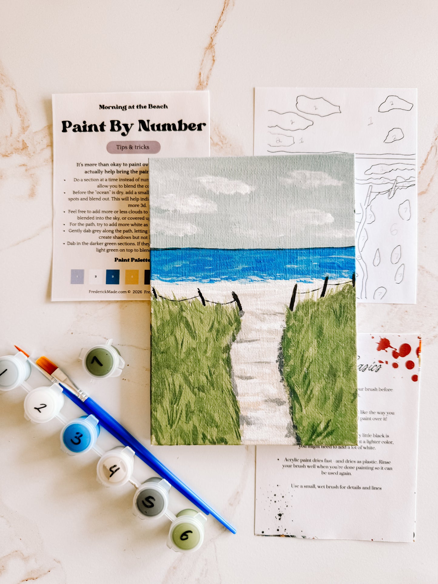 Quiet Beach Mini Paint by Number