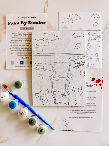 Quiet Beach Mini Paint by Number