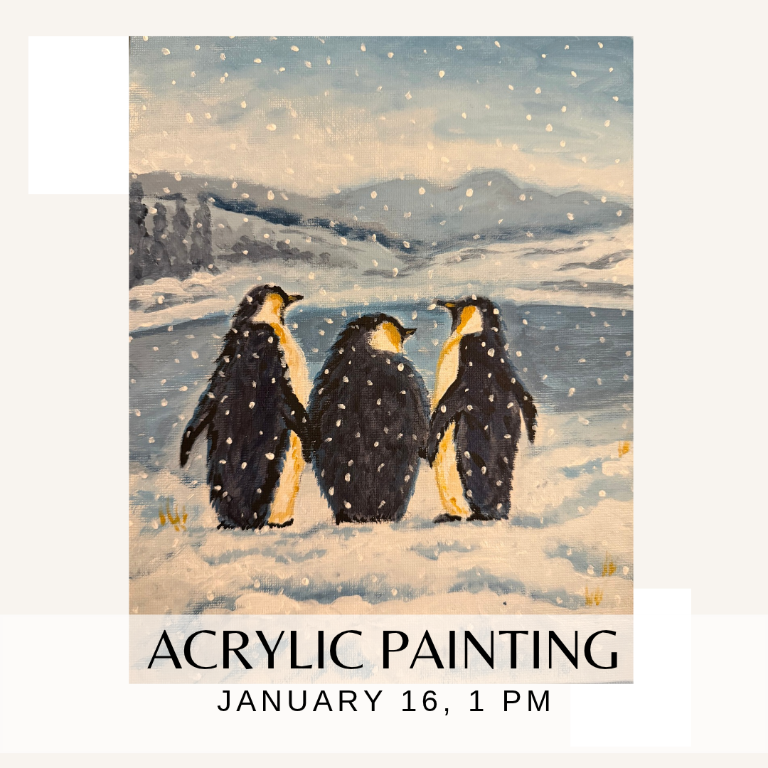 Penguin Friends | Acrylic Painting Workshop with Christy - January 16