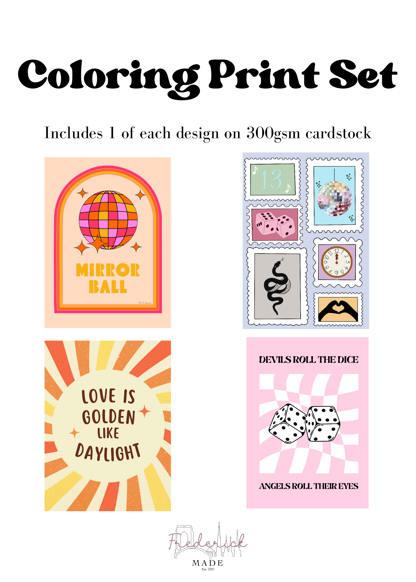 Swiftie Coloring Print Set
