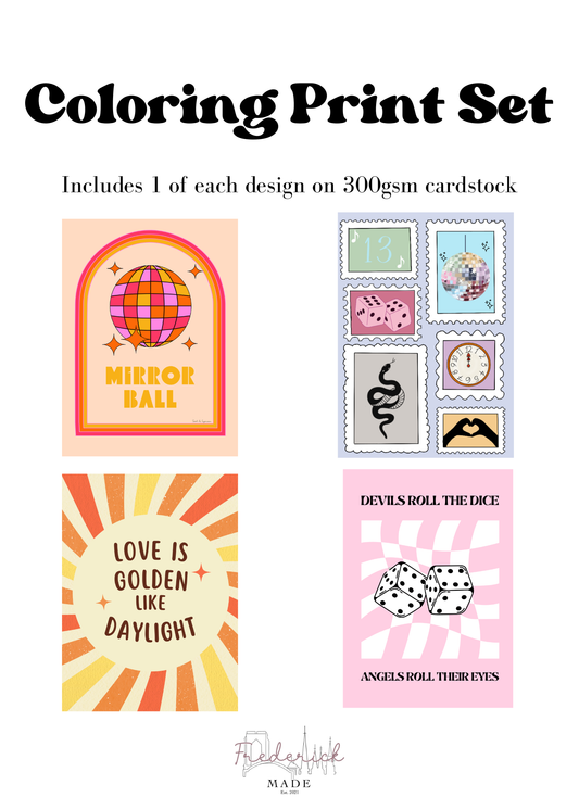 Swiftie Coloring Print Set