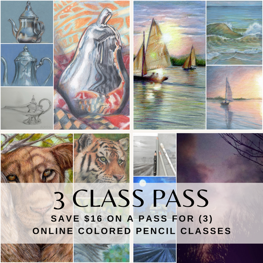 3 Class Online Colored Pencil Pass