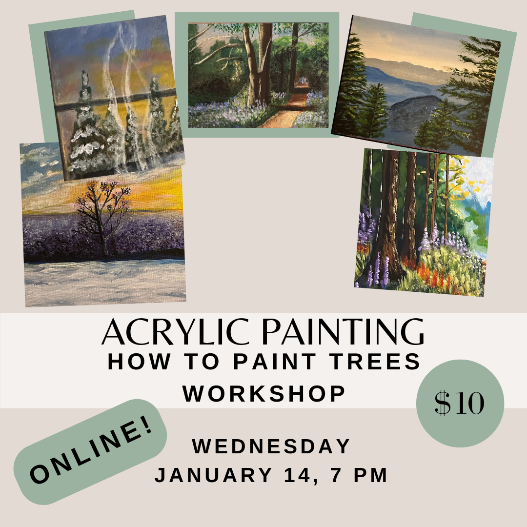 Online Acrylic Tree Workshop - January 14