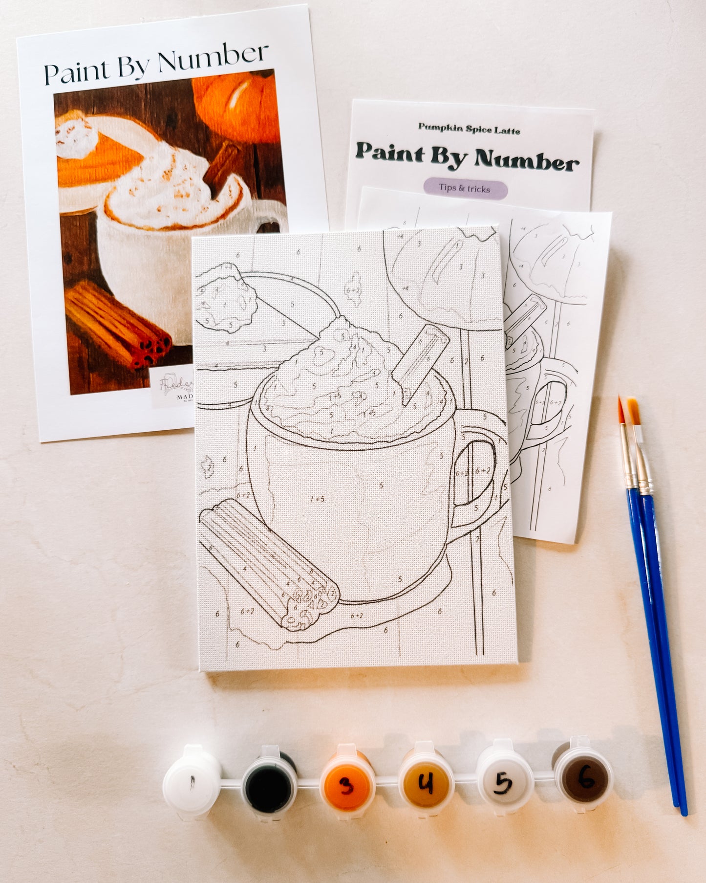 Pumpkin Spice Latte Mini Paint By Number