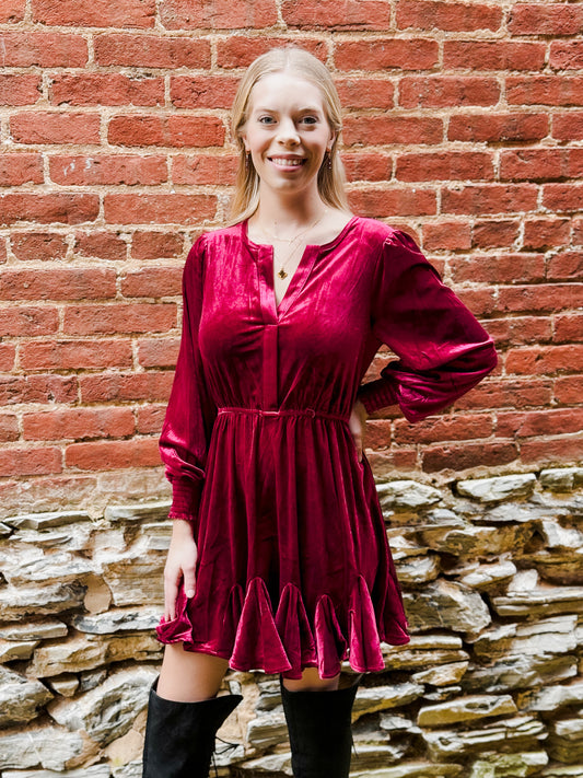 CURATED | Berry Holiday Dress