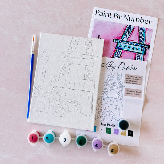 Pink Paris Mini Paint By Number