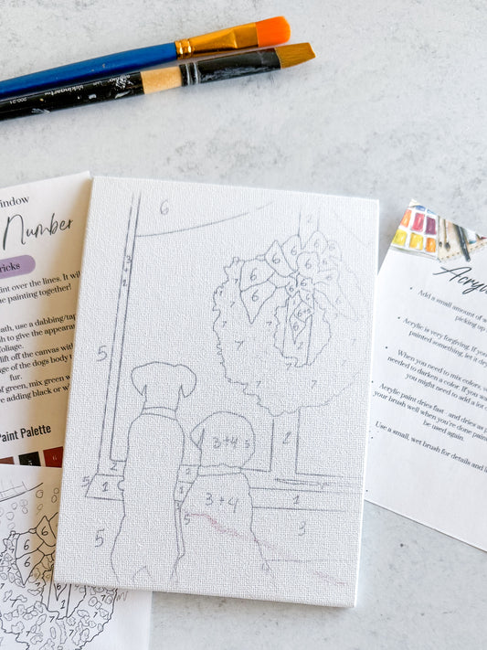 Dogs in the Window Mini Paint By Number