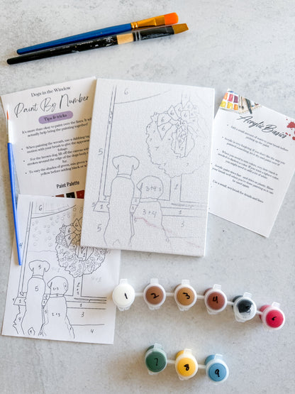 Dogs in the Window Mini Paint By Number