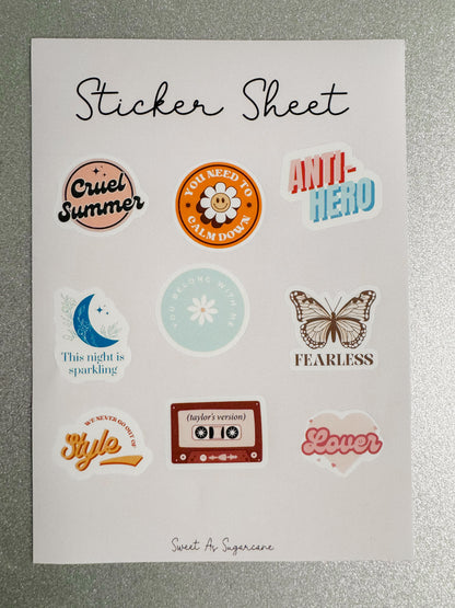 Swiftie Sticker Sheet