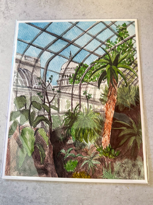 Botanical Gardens Watercolor Print