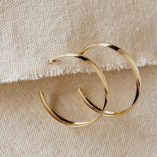 Lightweight gold-filled hoops