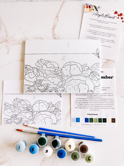 Hydrangeas Mini Paint by Number