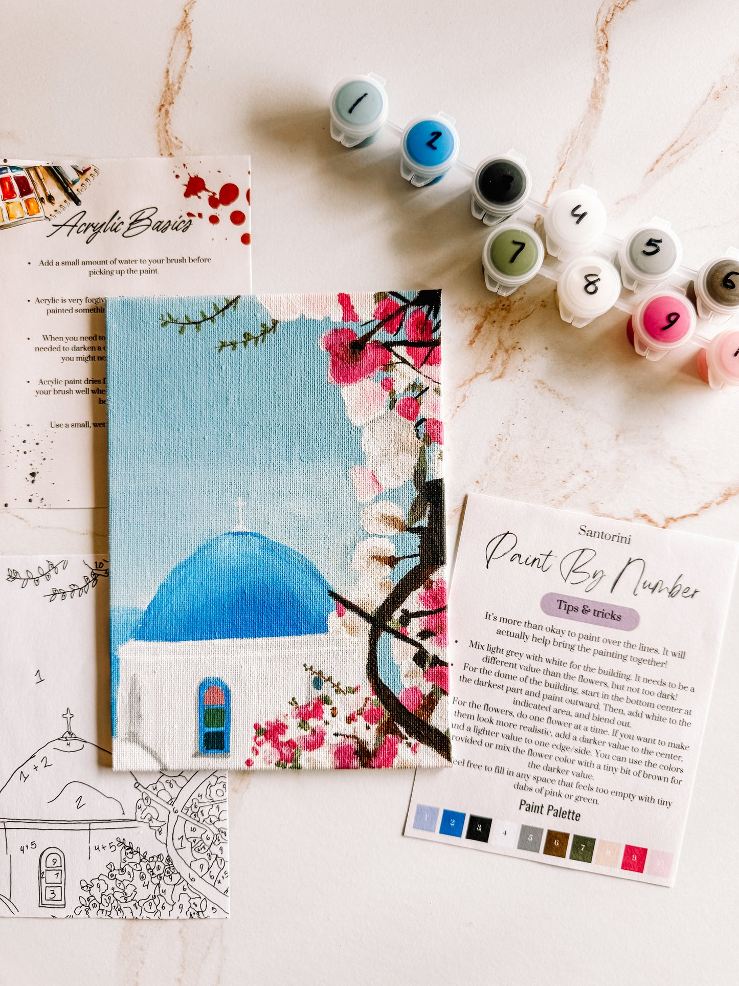 Santorini Mini Paint By Number