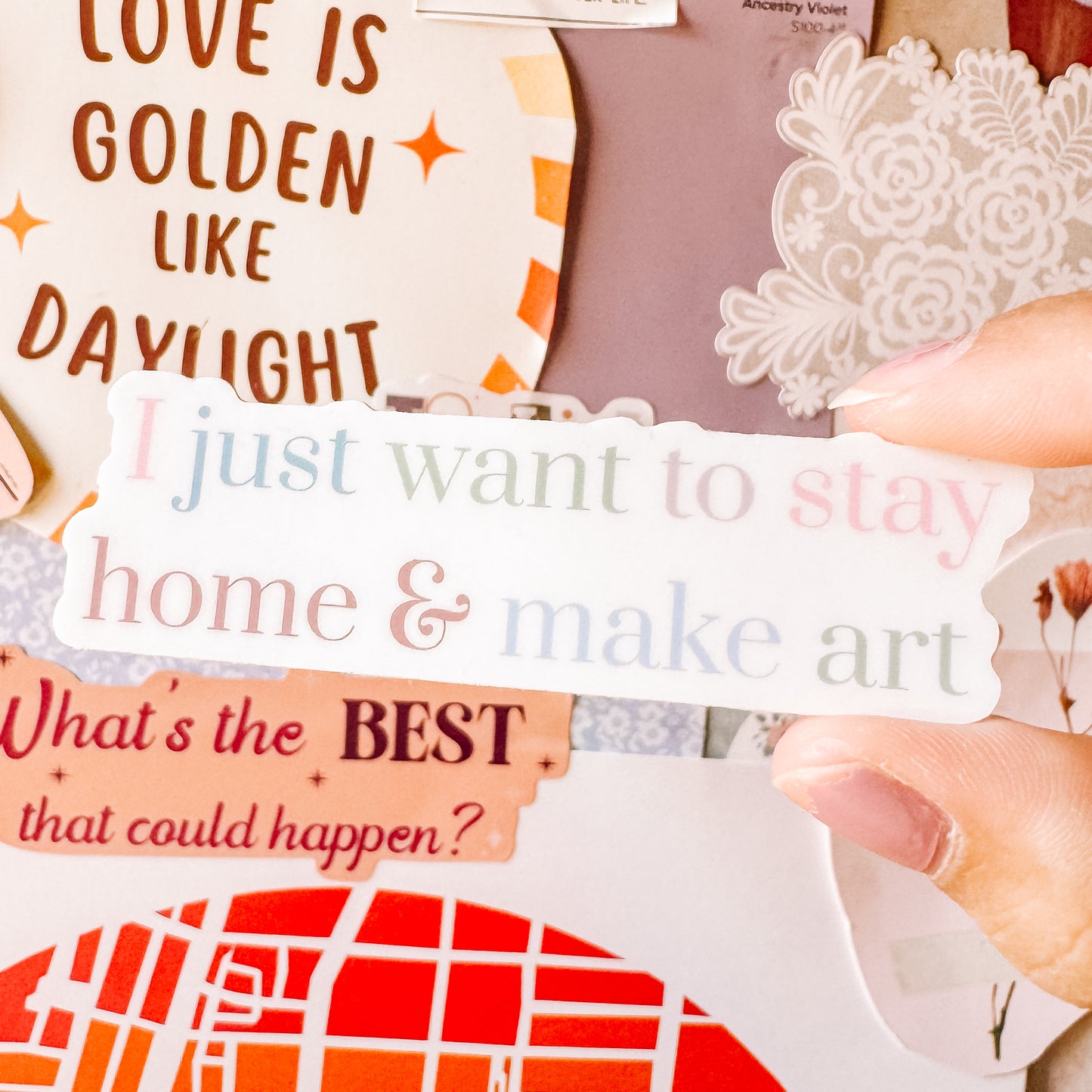 Stay Home & Make Art Sticker