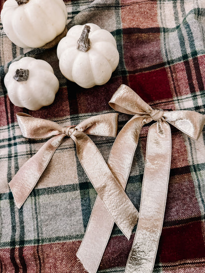 Fall hair bow clips