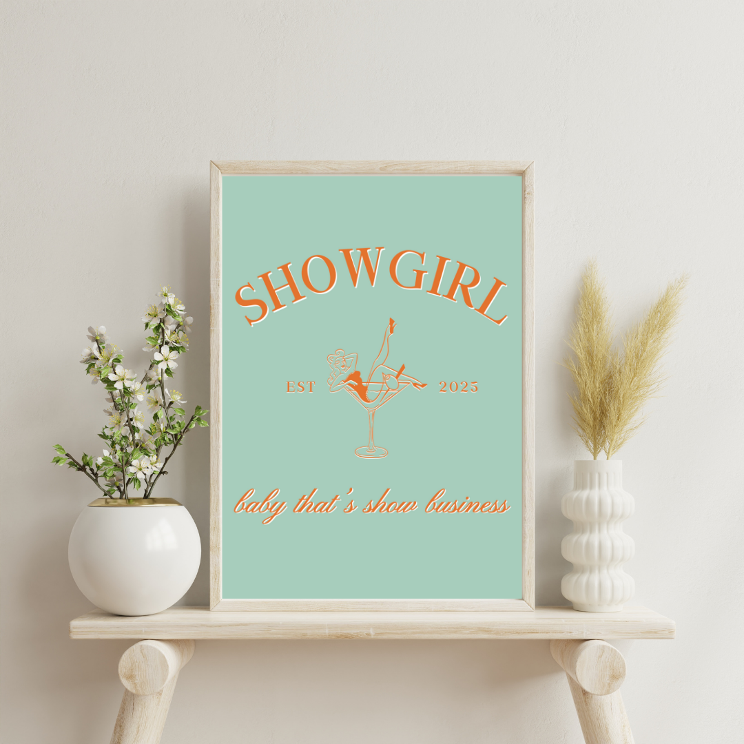 Showgirl martini art print
