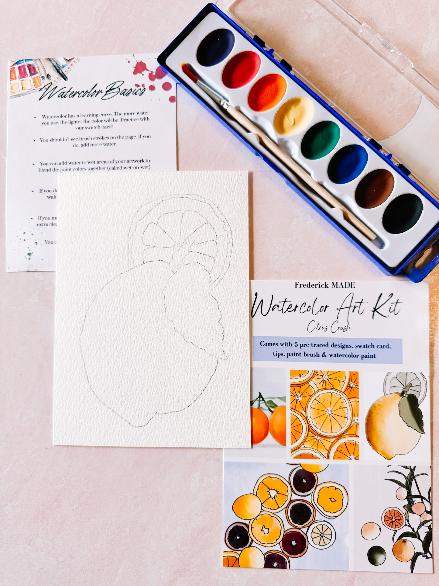 Citrus MINI Watercolor Kit