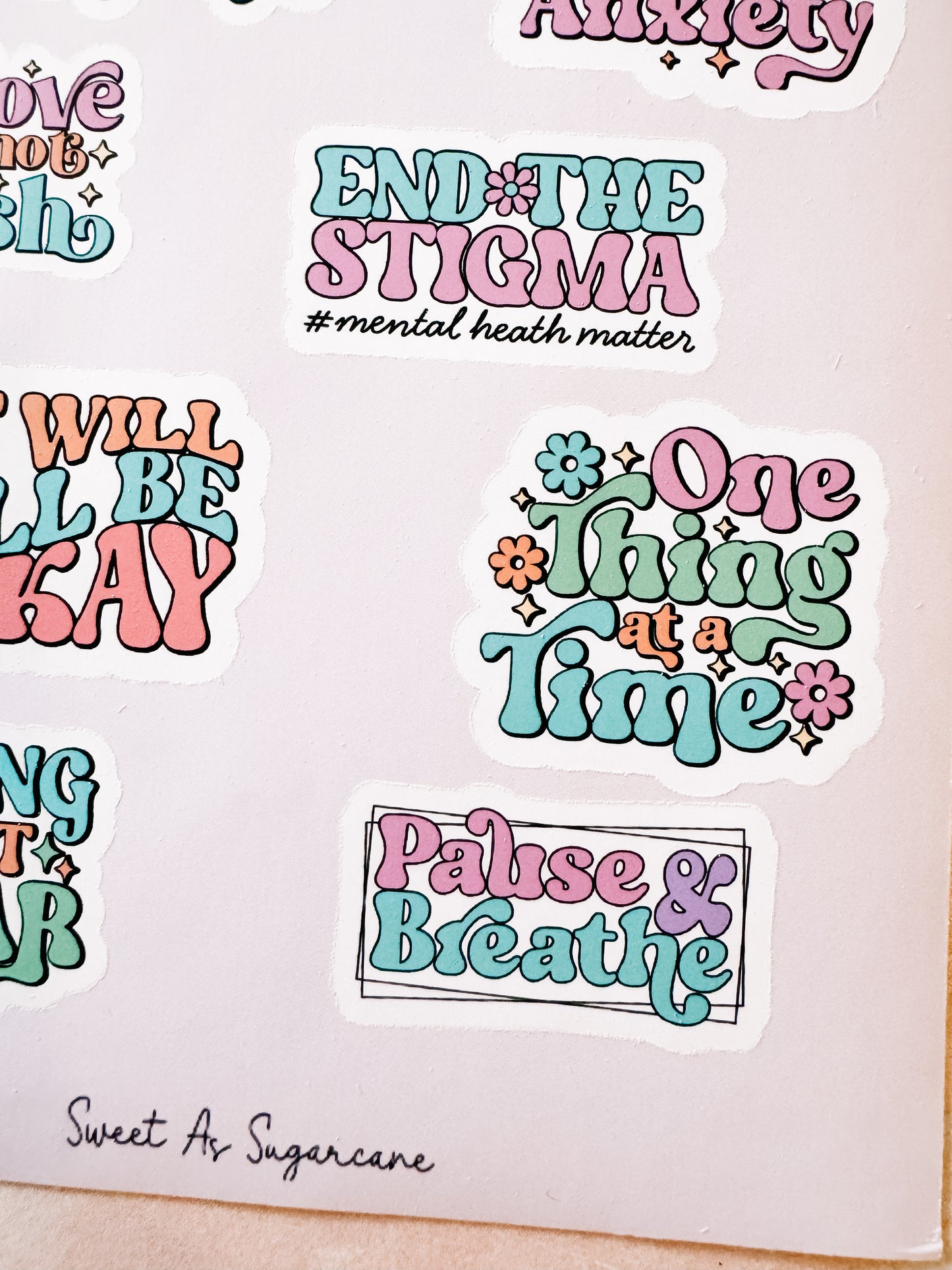 Mental Health Sticker Sheet