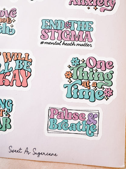 Mental Health Sticker Sheet