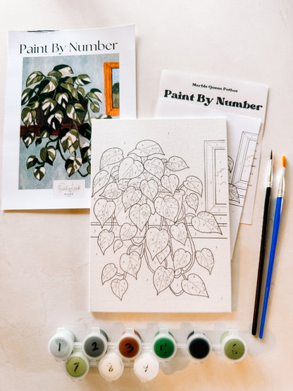 Marble Queen Pothos Mini Paint By Number
