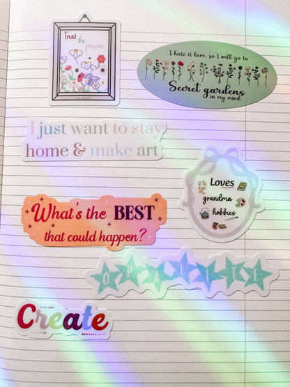 Stay Home & Make Art Sticker