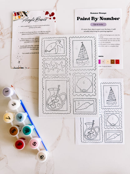 Summer Stamps Mini Paint by Number