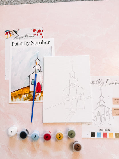 Spring Chapel Mini Paint By Number