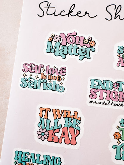 Mental Health Sticker Sheet