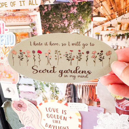 Secret garden bumper sticker