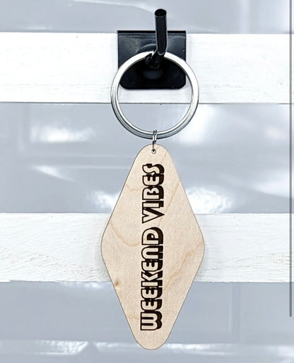 Maple wood keychain