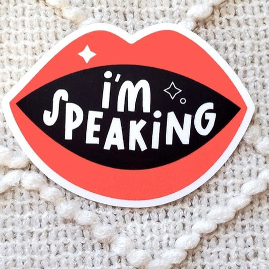I'm speaking sticker