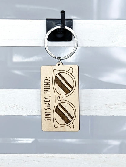 Maple wood keychain