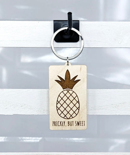 Maple wood keychain